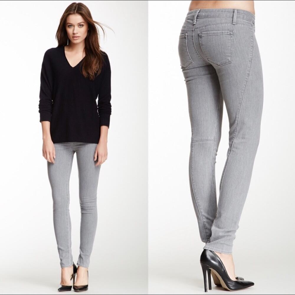 Vince Seamed Skinny Mid-Rise Grey Denim Jegging 27